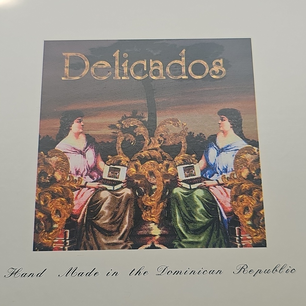 Vintage Unique Delicados Dominican Republic Cigar Box With Beaded Handle EUC - Picture 7 of 15